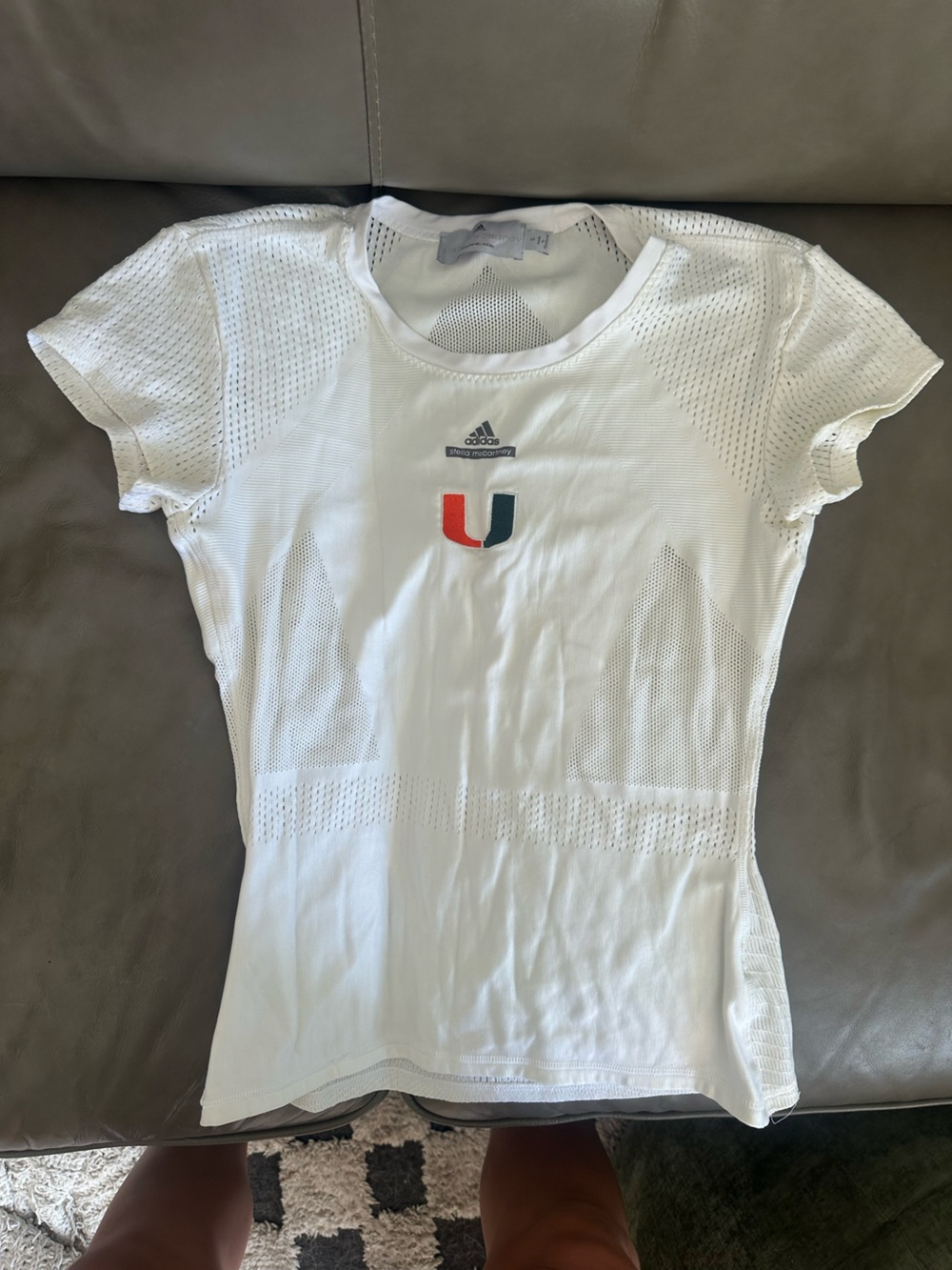 Adidas by Stella McCartney White Performance Tee with U Logo